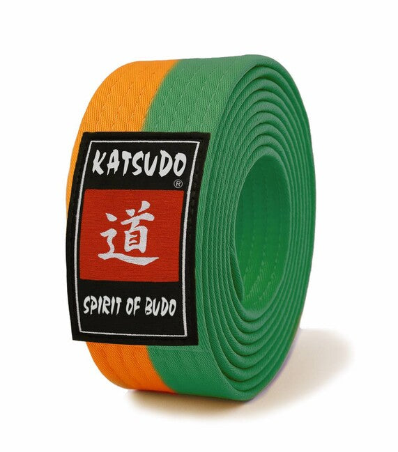 Katsudo Master колан obi, оранжево зелен
