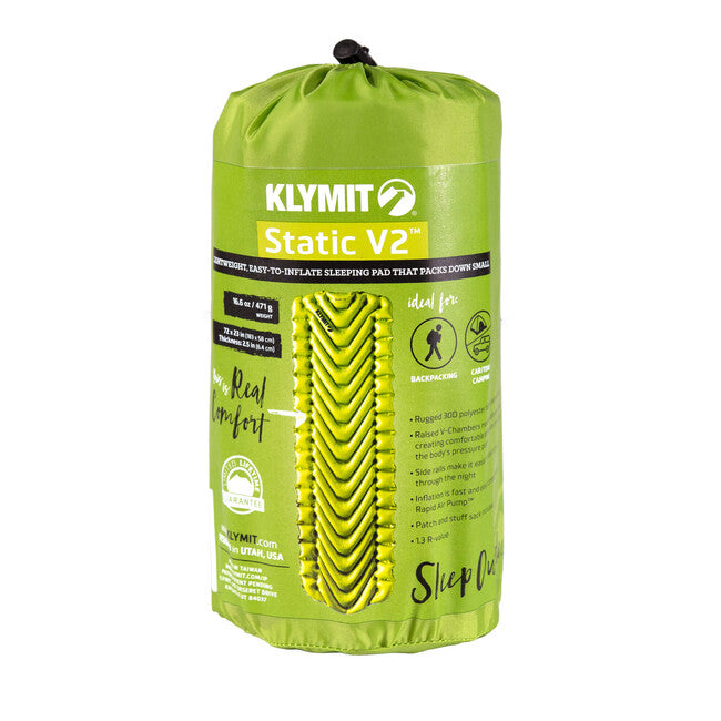 Klymit Static V2 самонадувна мат, зелена