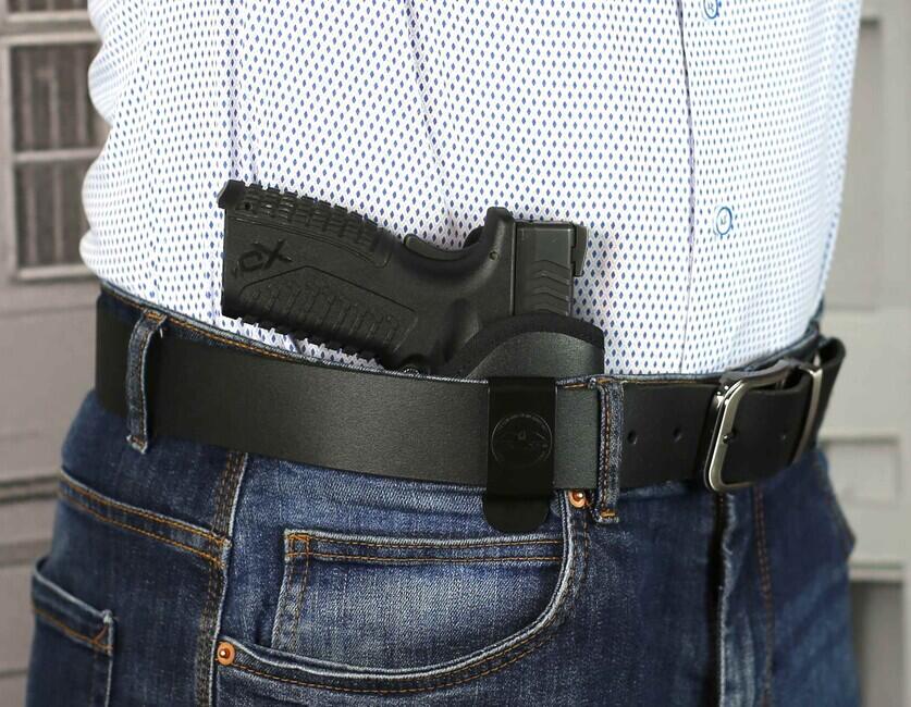 Falco Smith IWB калъф за носене вътрешно в панталон за Walther PPK найлонов .380 калибър, черен, дясна