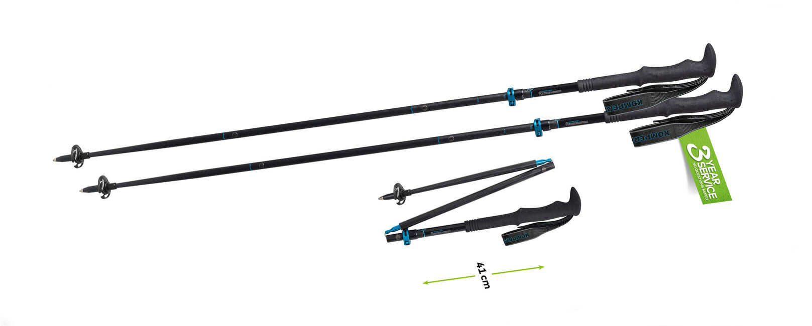 Komperdell Carbon FXP.4 Exp. Vario сгъваема тръст, 115-135 см, 1 чифт