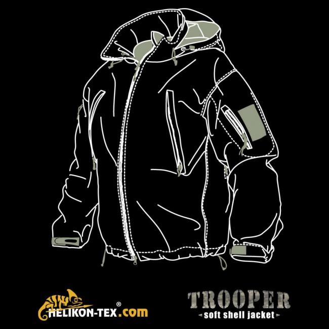 Helikon-Tex Trooper Софтшел яке, Alpha зелено