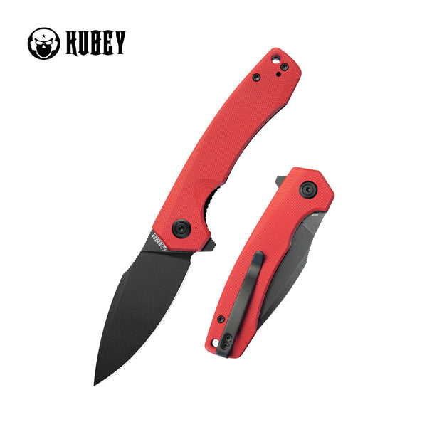 KUBEY Calyce Drop Pt. джобен нож, червено/черно