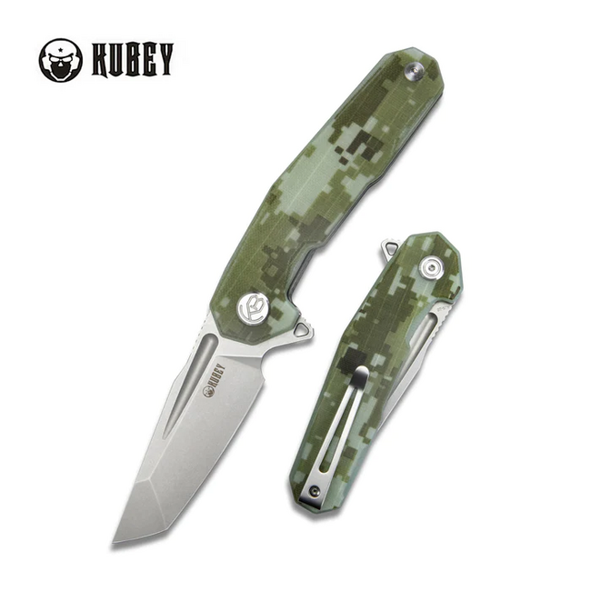 KUBEY Carve джобен нож, стомана AUS 10, Camo
