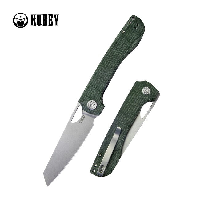 KUBEY Elang джобен нож зелена Micarta