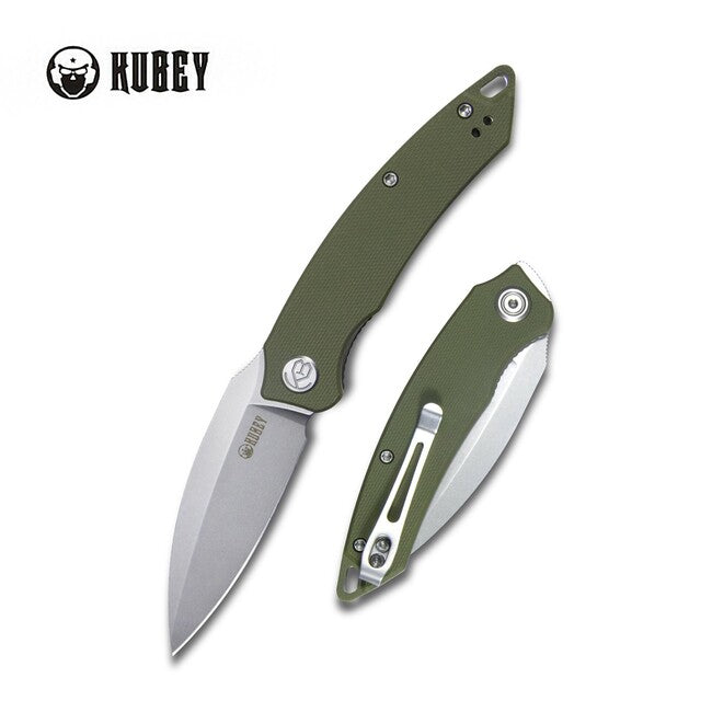 KUBEY Джобен нож Leaf зелено G10