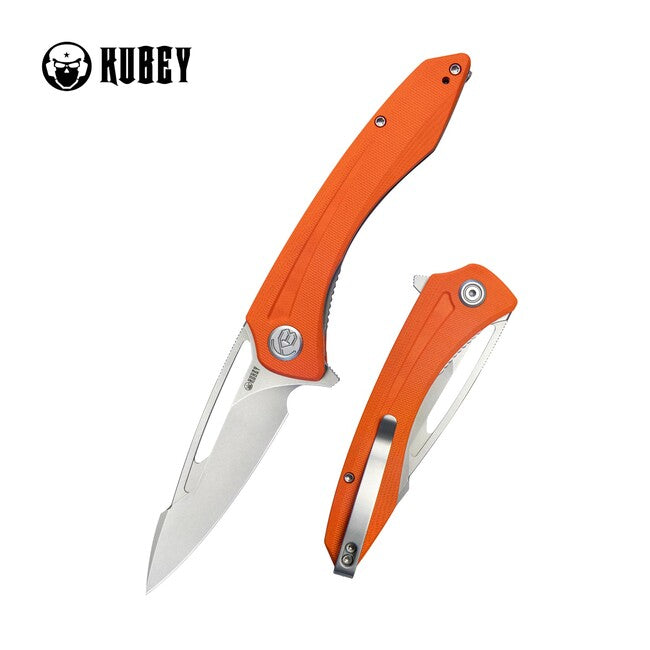 KUBEY Merced сгъваем нож оранжево G10