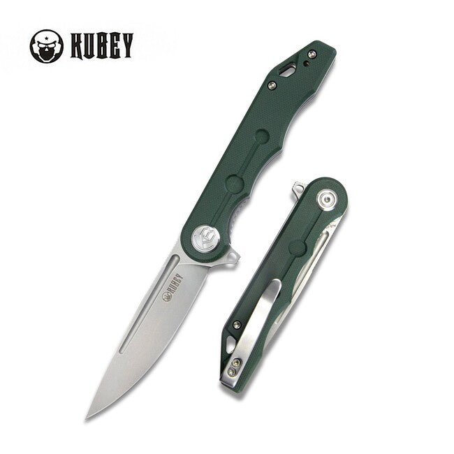 KUBEY Мизо джобен нож зелен G10