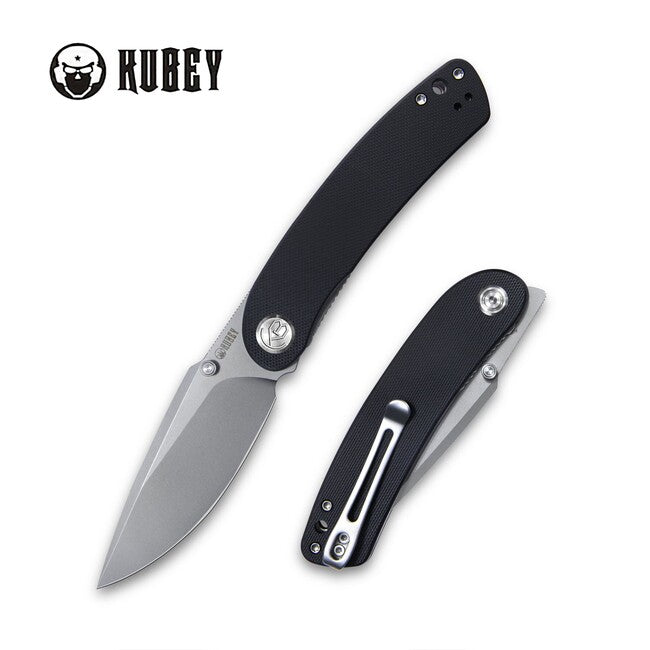 KUBEY Momentum закляпващ нож черен (AUS-10)