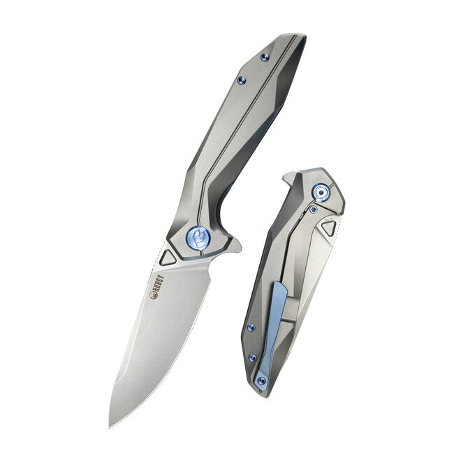 KUBEY Nova джобен нож, сребристо Titanium
