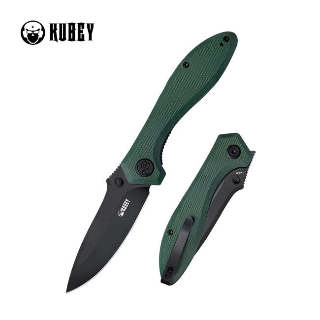 KUBEY Ruckus джобен нож зелен и черен