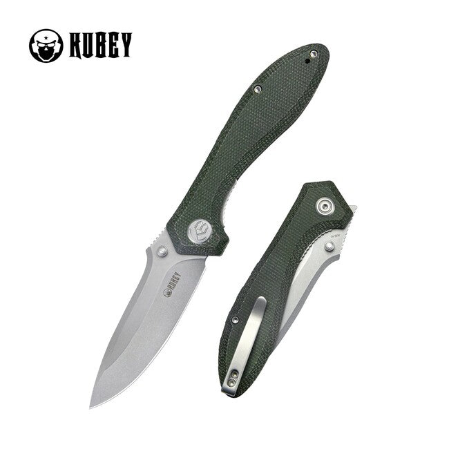 KUBEY Ruckus сгъваем нож зелено Micarta