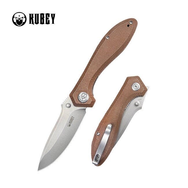 KUBEY Ruckus джобен нож тан Micarta
