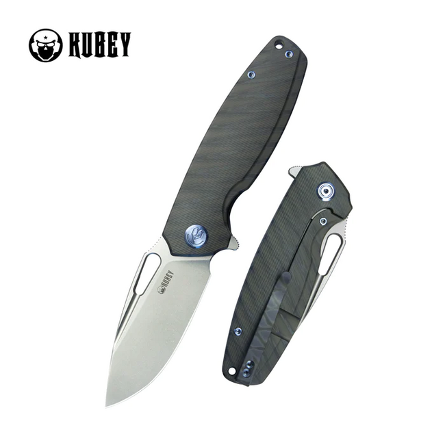 KUBEY Tityus джобен нож Flame ContouRed Titanium