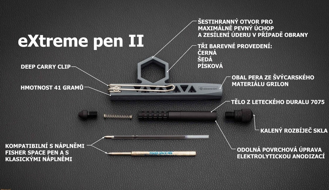 Extreme pen II куботан EDC, черен