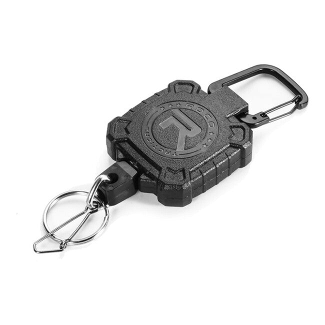 Leguon Keyhex карабина със стоманено въже на ключодържател, черна