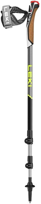 LEKI Traveller Alu Nordic Walking палки, черна-сребристо-сива-неонжълта, 90 - 130 cm