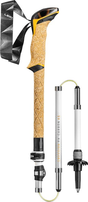 LEKI Cressida FX Carbon AS туристически щеки, бяло-манго-сребърно, 100 - 120 cm