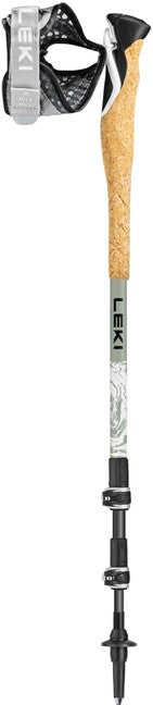LEKI Cross Trail Carbon тракинг палици, бяло-envy зелено-черно, 100 - 135 cm