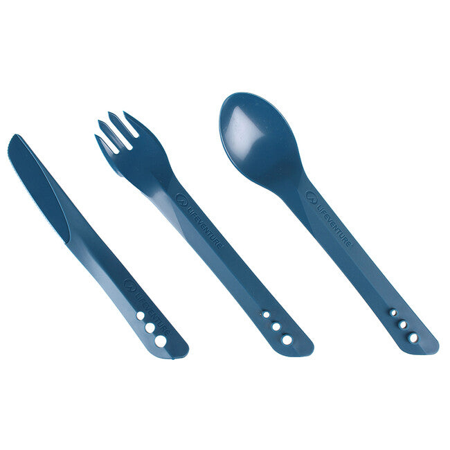 Lifeventure Ellipse Cutlery Set прибори пластови, тъмносин