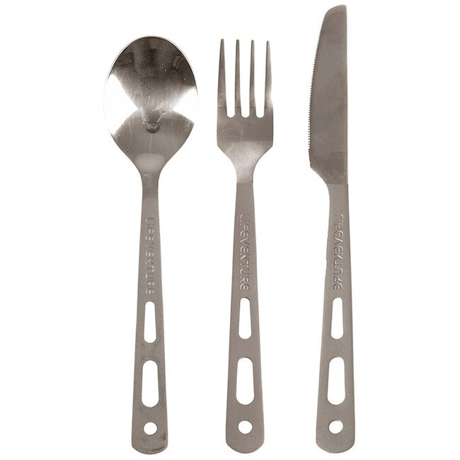 Lifeventure Knife Fork Spoon комплект титанови прибори