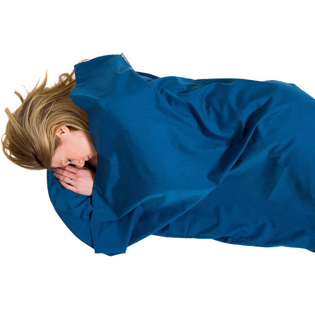 Lifeventure Polycotton Sleeping Bag Liner вложка за спален чувал правоъгълник, морско синьо
