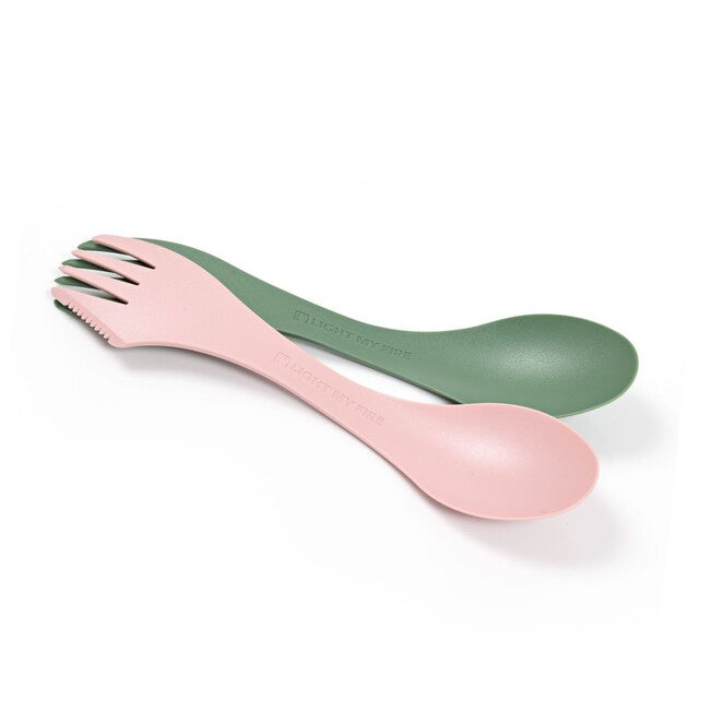 LIGHT MY FIRE Spork lefty многофункционална лъжица, зелена/розова