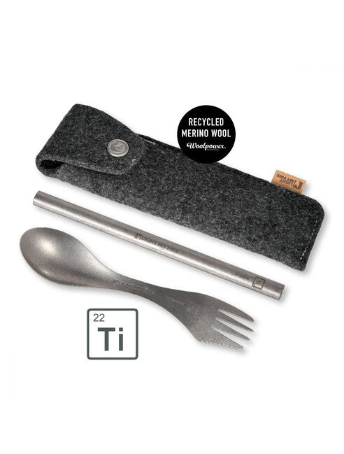 LIGHT MY FIRE Spork'n Straw Kit мултифункционална лъжица, титаниева