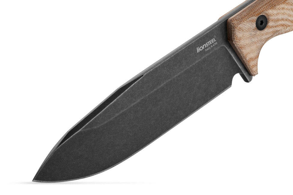 Lionsteel T6B CVN дълга дълга с дръжка от микарта