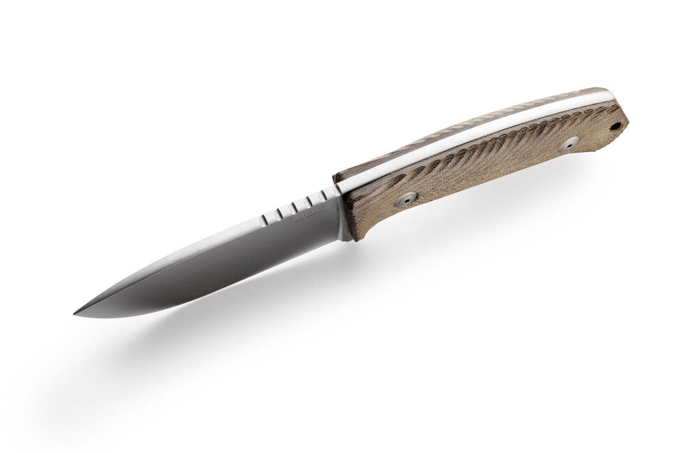 Lionsteel M3 ловна тапа CVN с дръжка от естествен платно