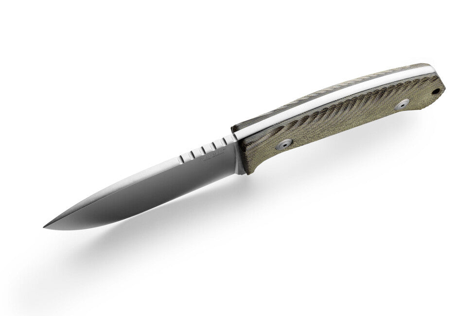 Lionsteel M3 ловна дага с дръжка от зелен платно CVG