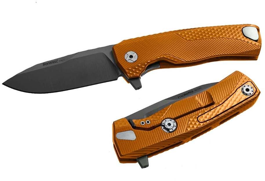 Lionsteel ROK A OB луксозен джобен нож с дръжка от масивен алуминий