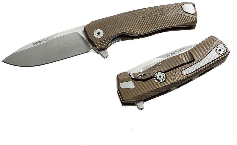 Lionsteel ROK B луксозен джобен нож с дръжка от масивен титан