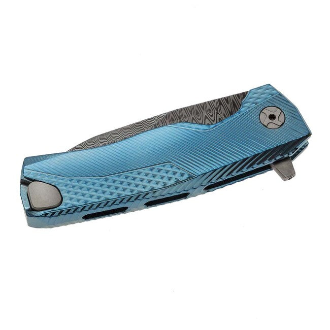 Lionsteel ROK DD BL луксозен джобен нож с дръжка от масивен титан