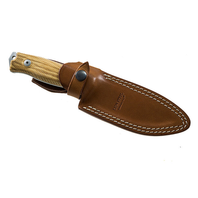 Lionsteel M5 UL средно дълъг нож с дръжка от маслинено дърво