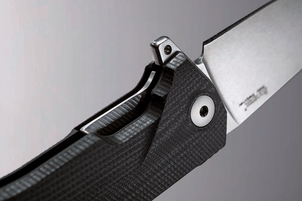 Lionsteel KUR джобен нож със сечиво Sleipner BK, много здрав, черен