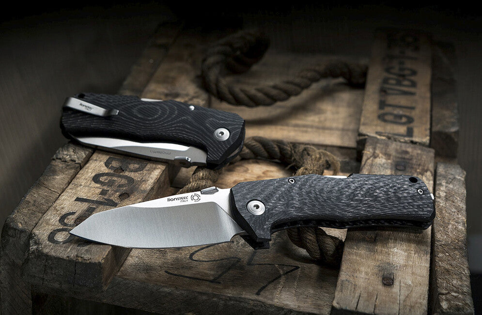 Lionsteel TM1 CS много мощен джобен нож с острие от стомана Sleipner