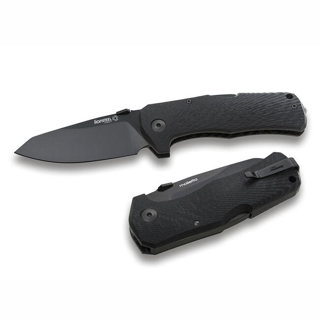 Lionsteel TM1 джобен нож много устойчив с черна острие CB