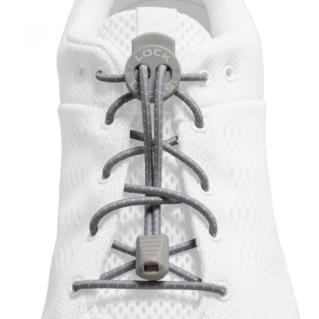 Lock Laces шнура за обувки, кул сиво