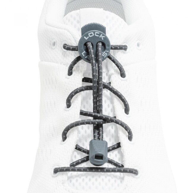 Lock Laces Шнурки за обувки, светлоотразителен буря сиво
