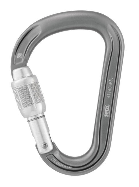 Petzl ATTACHE SCREW LOCK HMS карабина със затвор, сива