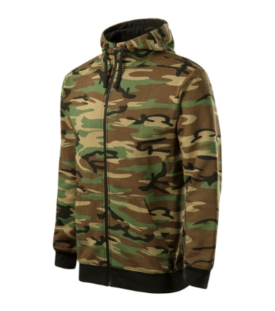 Malfini Camo Zipper суитшърт 300 m², камуфлаж кафяво