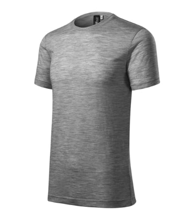 Malfini Merino Rise тениска с къс ръкав мъжка, тъмносив меланж
