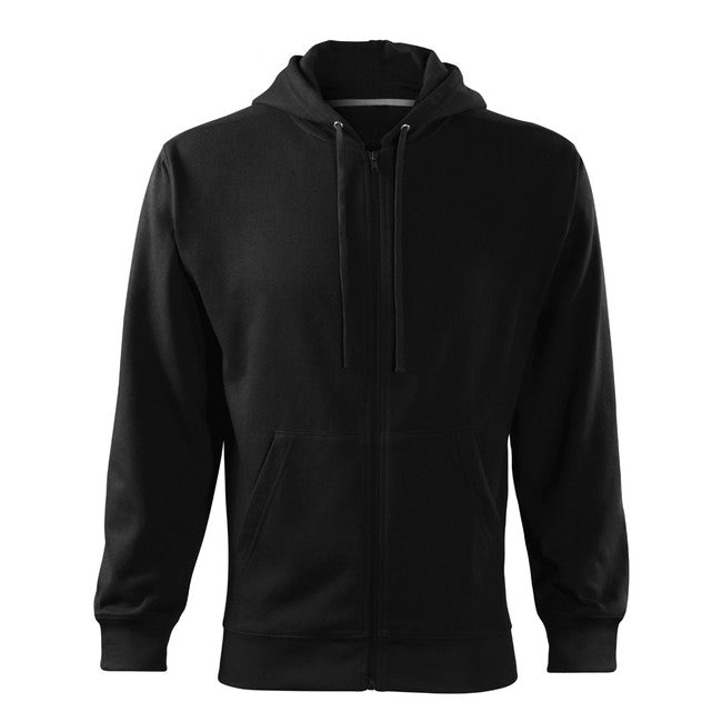 Malfini Trendy Zipper суитшърт с цип 300g/m2, черна