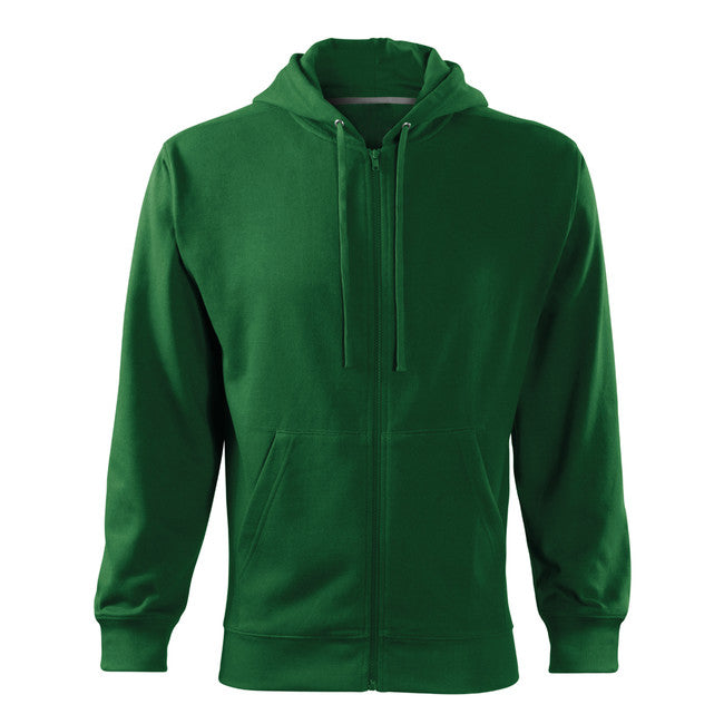 Malfini Trendy Zipper суитшърт с цип мъжки 300g/m2, зелена