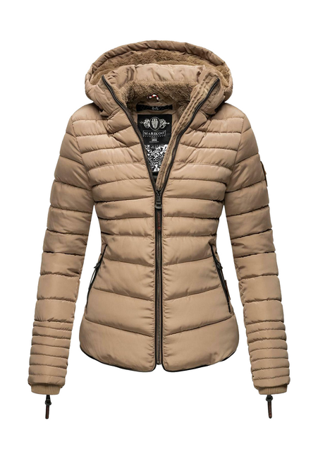 Marikoo Amber дамско зимно яке с качулка, taupe