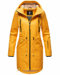 Marikoo Racquelle ženska softshell jakna s kapuco, amber yellow