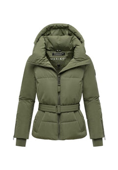 Marikoo Aleyna16 women's winter hooded jacket, olive leaf