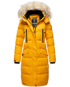 Marikoo Schneesternchen women's winter hooded jacket, yellow