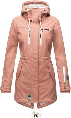 Marikoo Zimtzicke women's winter softshell jacket with hood, Terakota