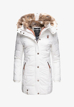 Marikoo LIEBLINGS JACKE women's winter hooded jacket, white